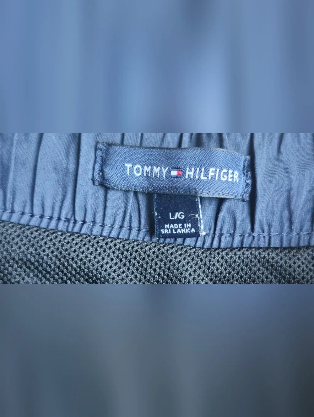 Tommy Hilfiger Black Mesh Lined Swim Trunks Men's Large